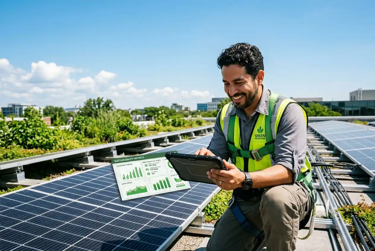 Student working on sustainability projects in AGTU's online program